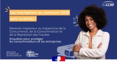 Inscrivez-vous avant le 10 novembre 2025 au concours 2026 d'inspecteur de la CCRF !